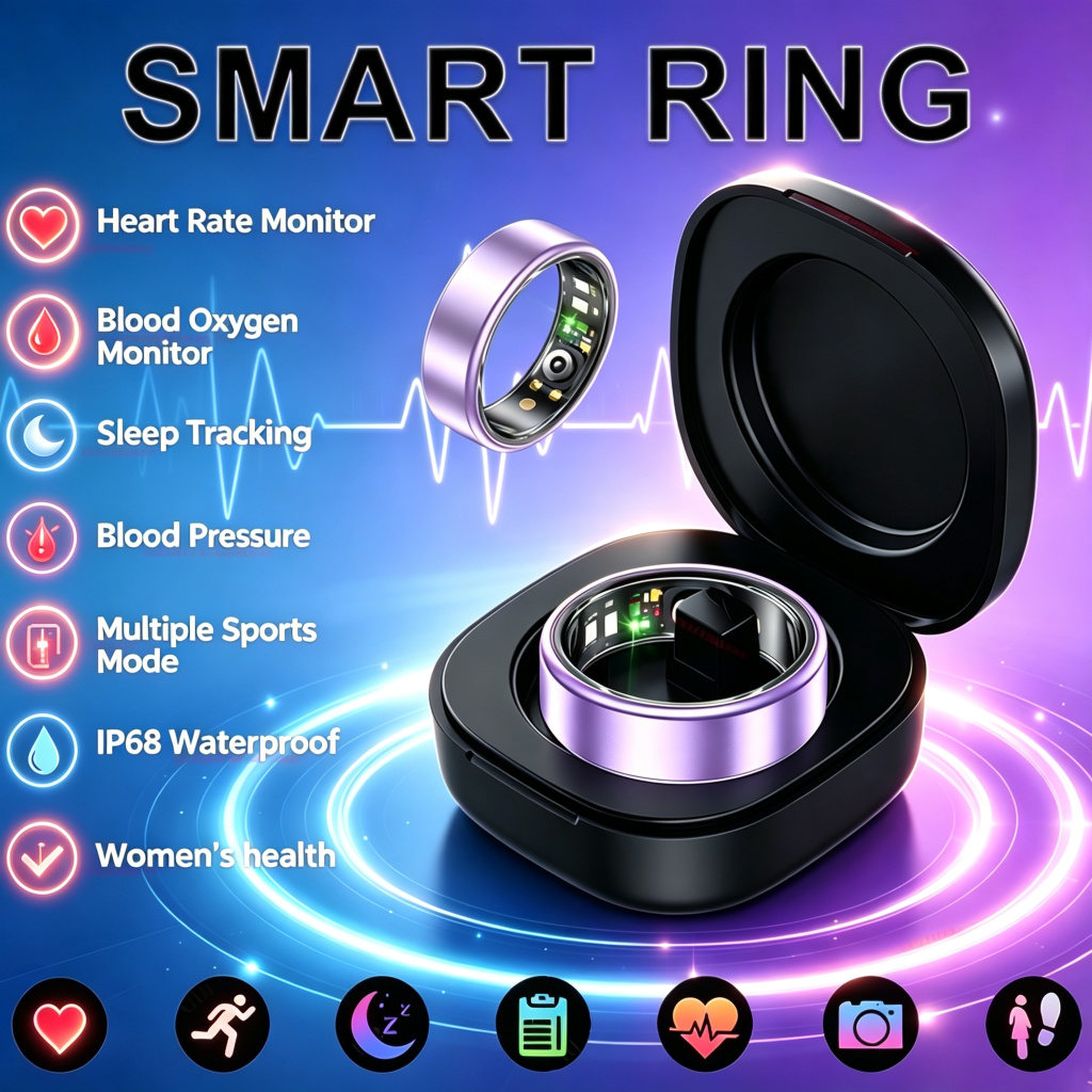 Blood Pressure Monitor - 2026 Smart Ring Blood Pressure Heart