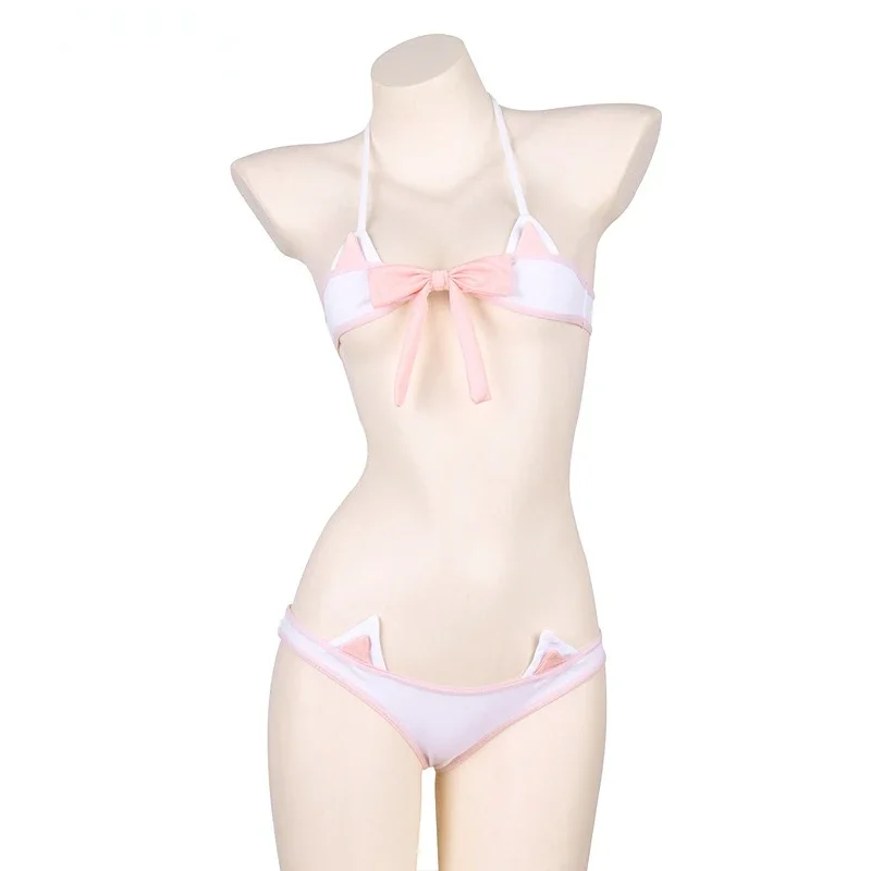 Lolita Anime Pink Bow Mini Bik - Bandage ulasan dan harga