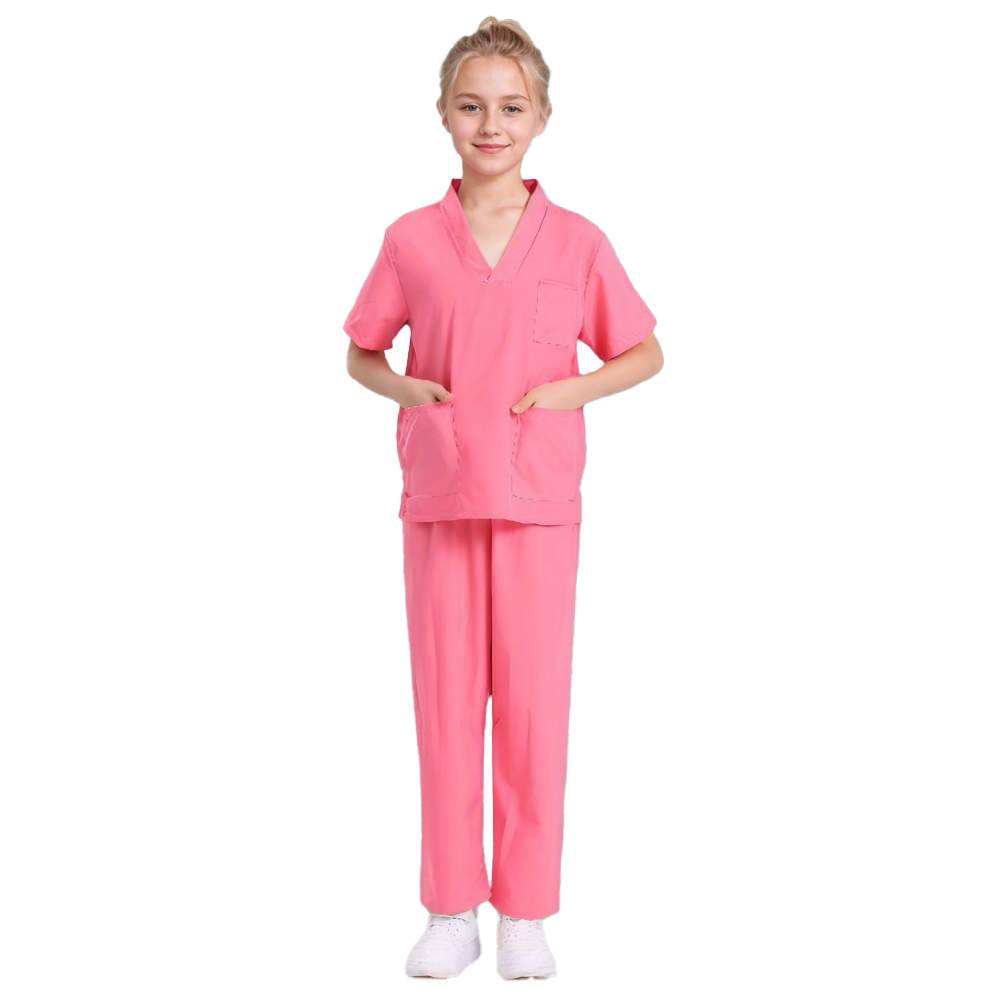 6PCS Doctor Scrubs Uniform Set - Surgical Mask ulasan dan harga