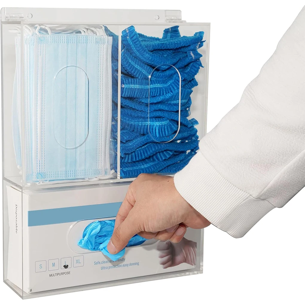 3 Grids Acrylic Glove Holder T - Medical Gloves ulasan dan harga