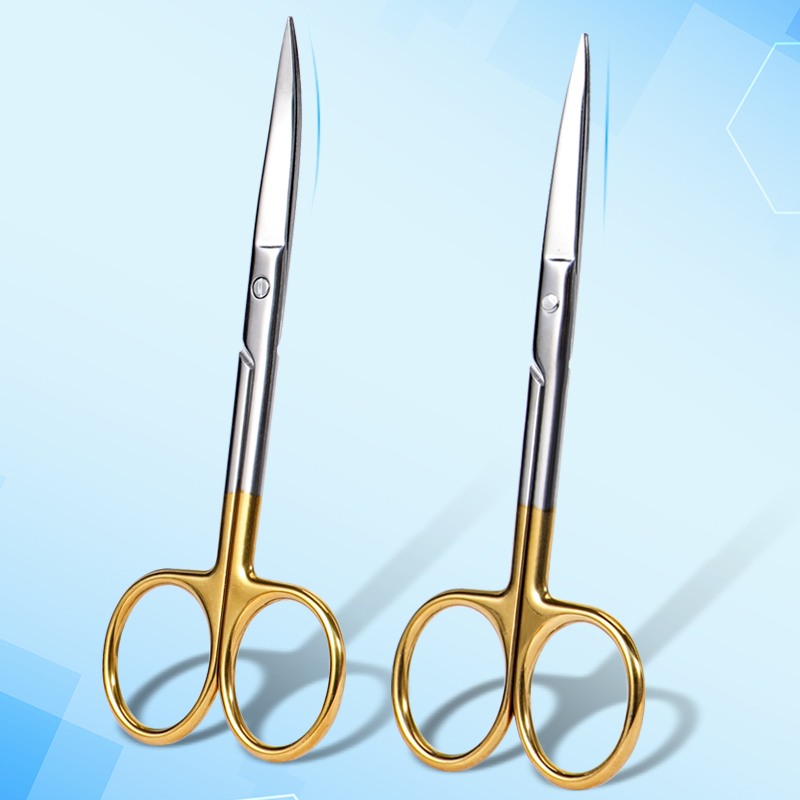 1pc Dental Gold Handle Scissor - Medical Scissors ulasan dan harga