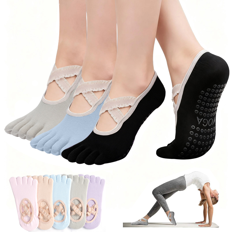 Ladies Non-Slip Pilates Socks  - Medical Tape ulasan dan harga