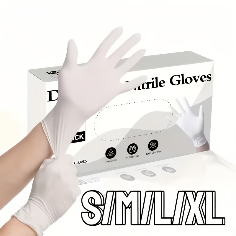 Heavy Duty White Nitrile Glove - Medical Gloves ulasan dan harga