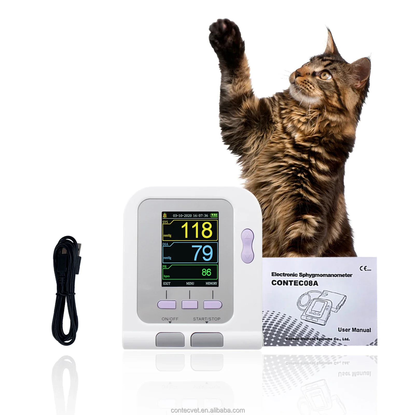 CONTEC08A-VET Veterinary Equip - Blood Pressure Monitor ulasan dan harga