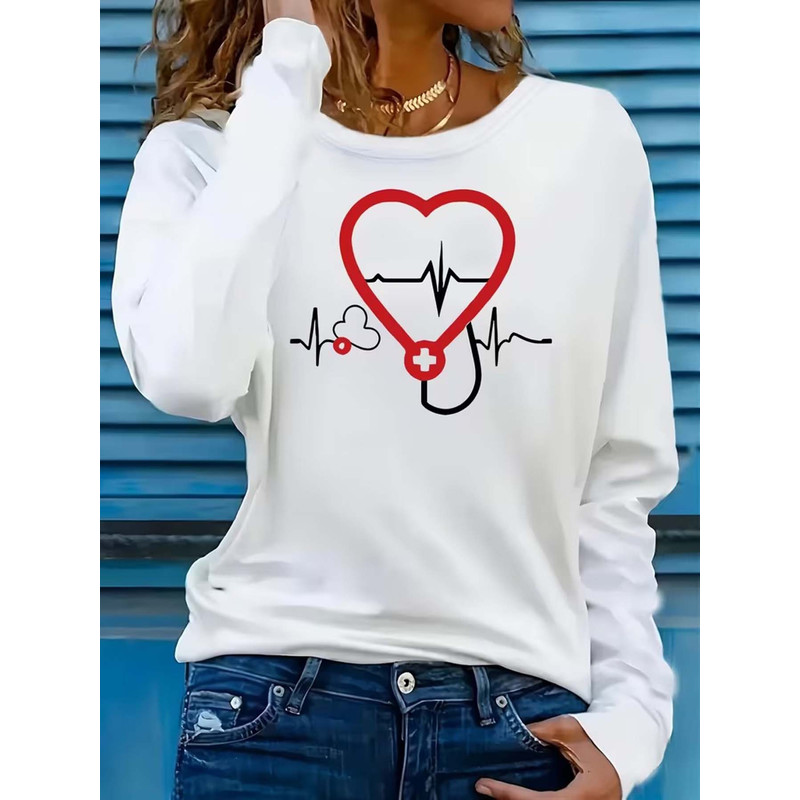 Stethoscope Heart ECG Print Ca - Stethoscope ulasan dan harga