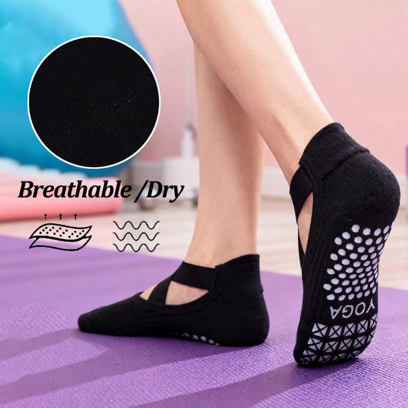 Women Non-Slip Yoga Socks Sili - Medical Tape ulasan dan harga