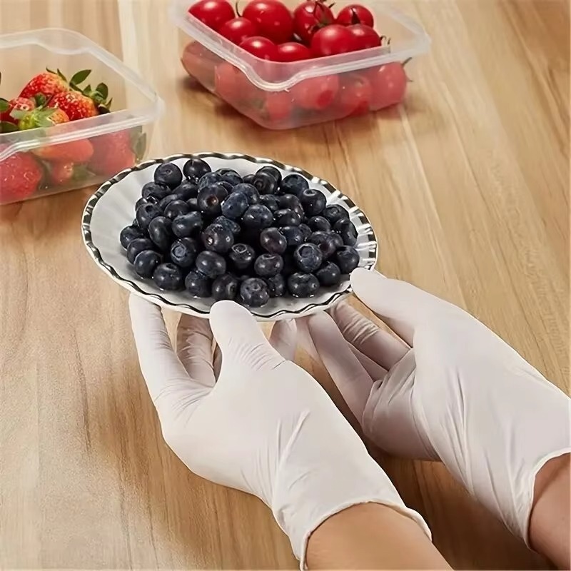 10/20/50/100PCS White Nitrile  - Medical Gloves ulasan dan harga