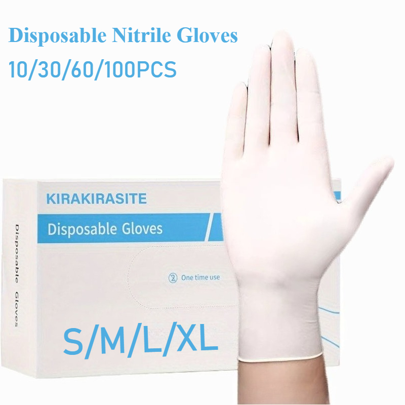 White Nitrile Disposable Glove - Medical Gloves ulasan dan harga