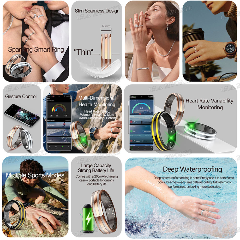 Gesture Sensing Smart Ring Hea - Blood Pressure Monitor ulasan dan harga