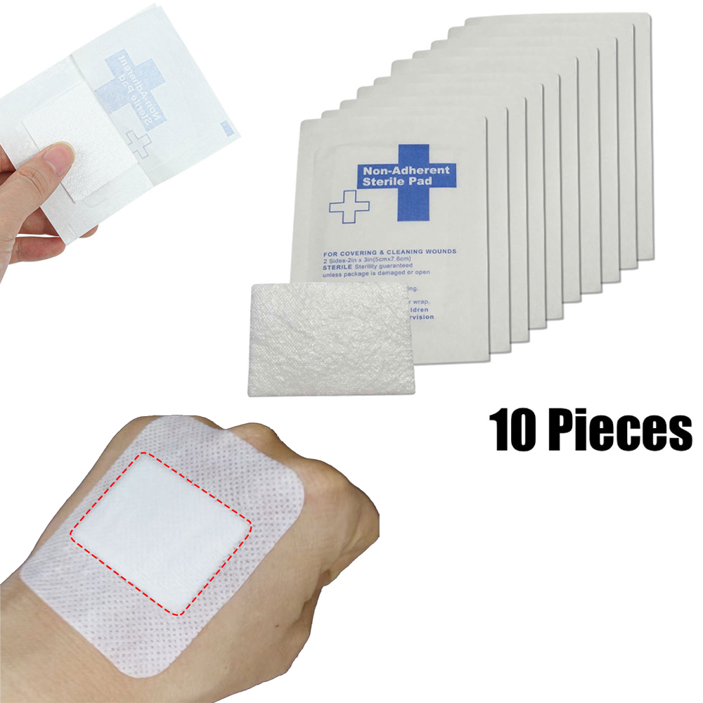10Pieces 5*7.5cm 100% Cotton W - Medical Tape ulasan dan harga