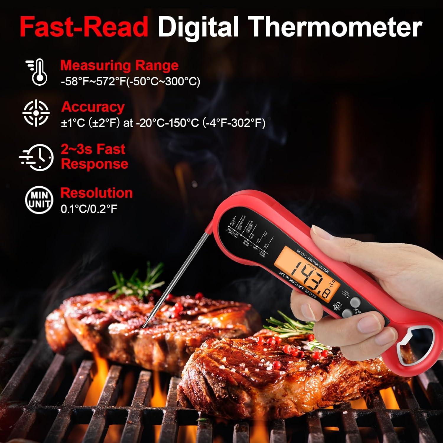 Long Cable Professional Meat T - Thermometer Digital ulasan dan harga