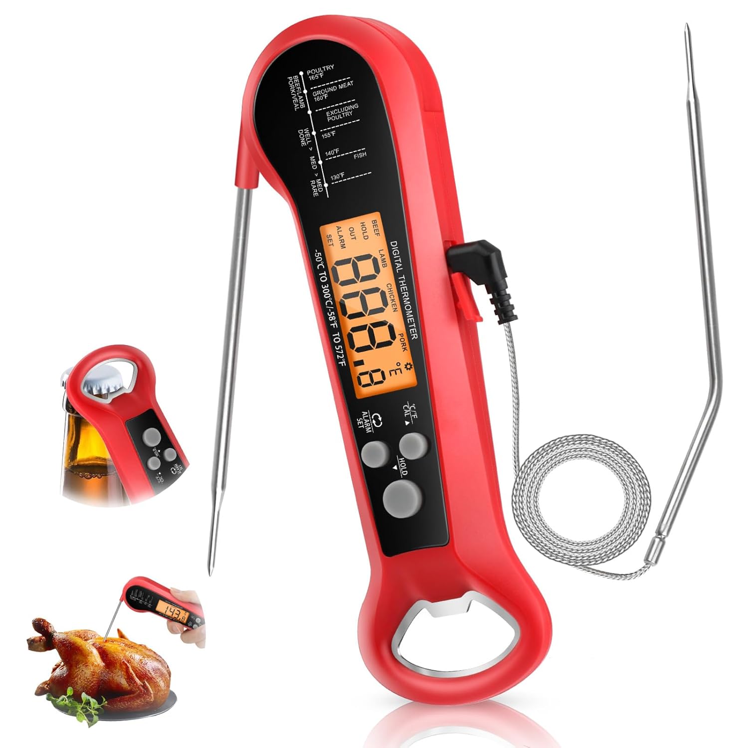 Long Cable Professional Meat T - Thermometer Digital ulasan dan harga